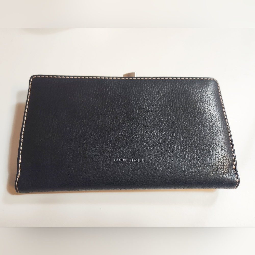 VTG-Charter Club Genuune Leather Black Wallet